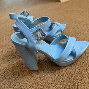 Fashion nova light blue heels